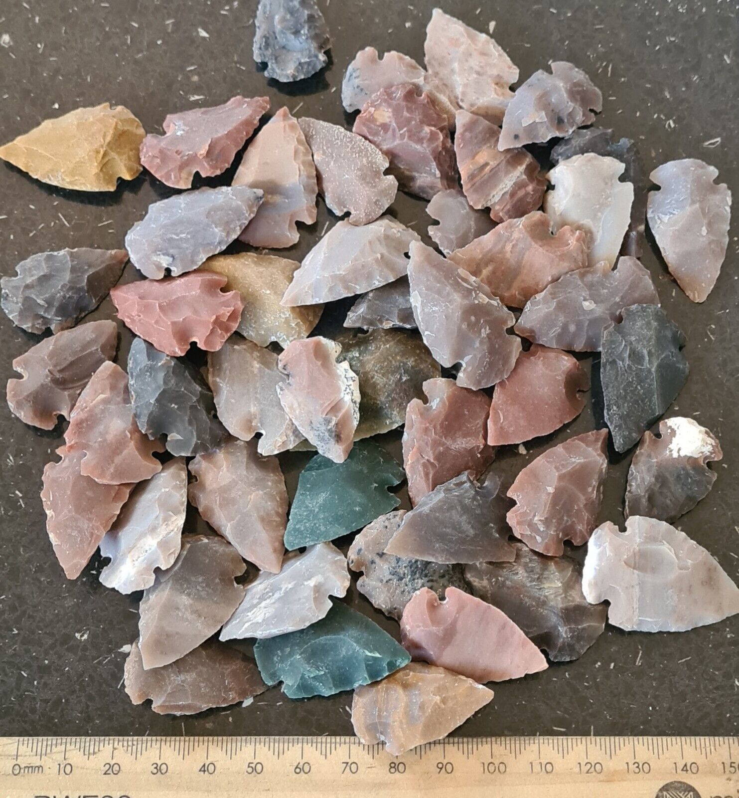 15pcs Small Flint Arrowheads